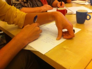 Schrijven op de Open dag Liefhebbers kunnen allerlei workshops volgen.